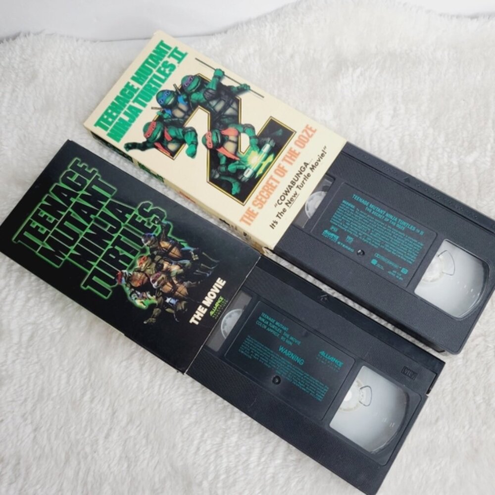 Teenage Mutant Ninja Turtles Movie Secret Of The Ooze 90s VHS Set X2 - Picture 3 of 6